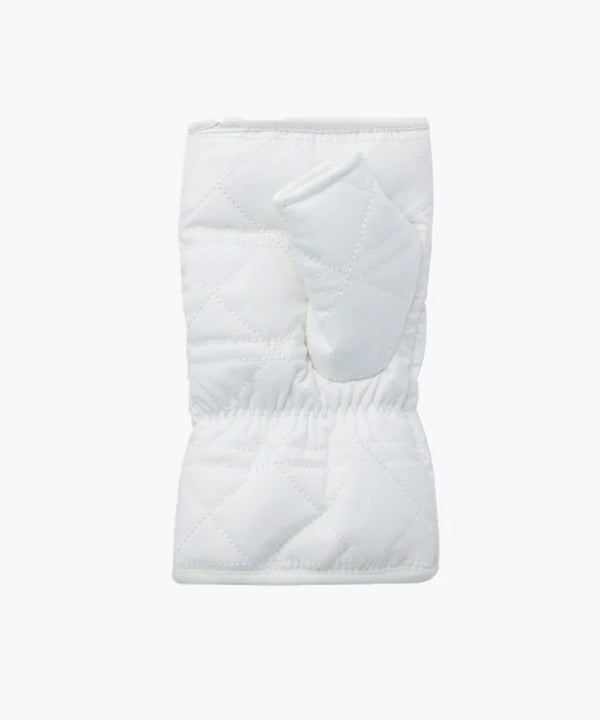 QUILTED WARMER GLOVES-WHITE