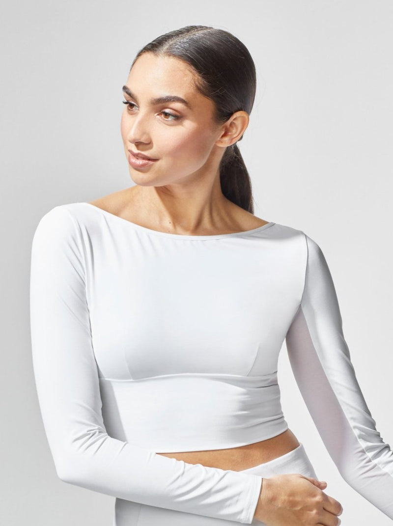 WHITE RALLY CROP TOP