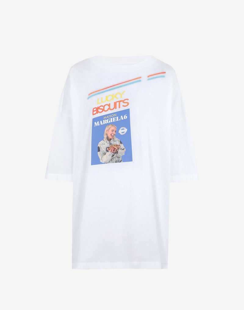WHITE LUCKY BISCUITS T-SHIRT