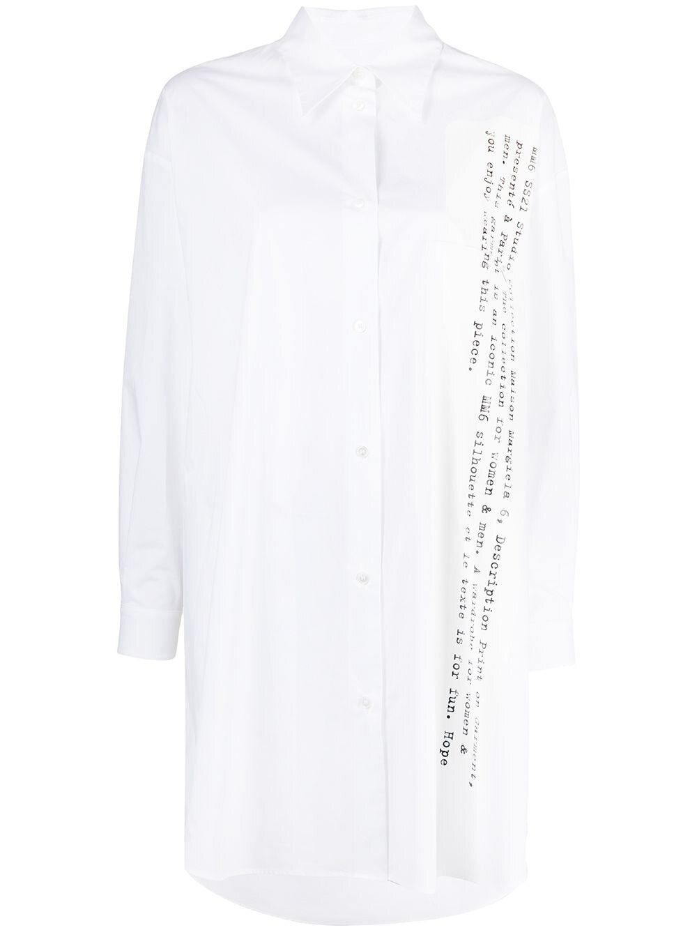 WHITE ARCHIVE PRINT SHIRT DRESS