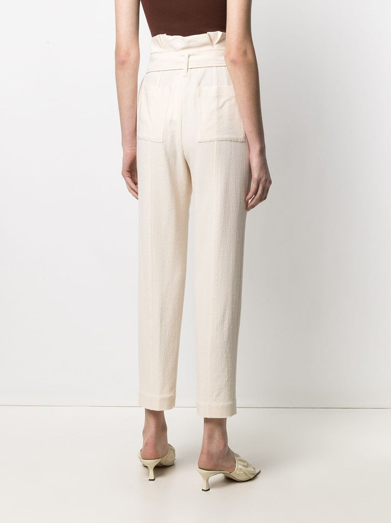 ECRU HENNY TEXTURED CROPPED PANT
