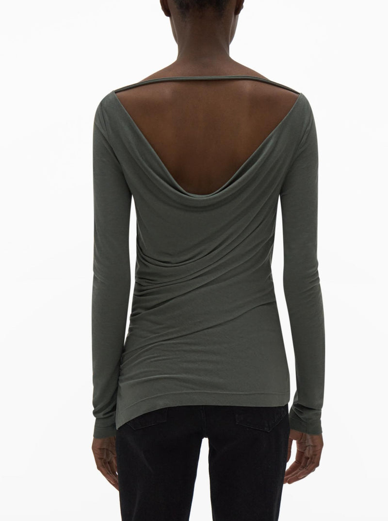 FOG RUCHED LONG-SLEEVE TOP