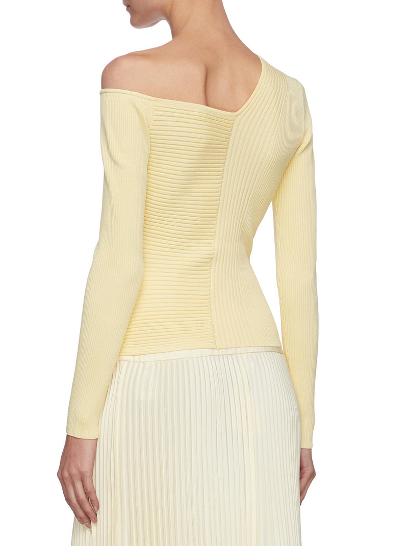 PALE YELLOW CHARLIE CUTOUT TOP
