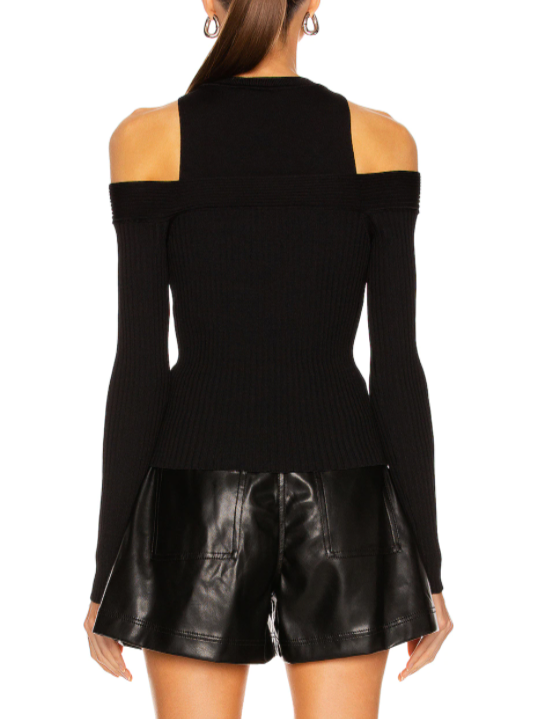 BLACK MANDY COMPACT CUT OUT TOP