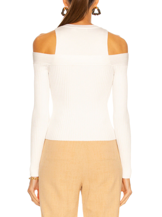 WHITE MANDY COMPACT CUT OUT TOP