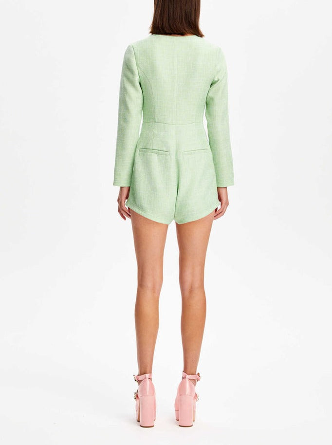 LIME CREAM CATALINA PLAYSUIT