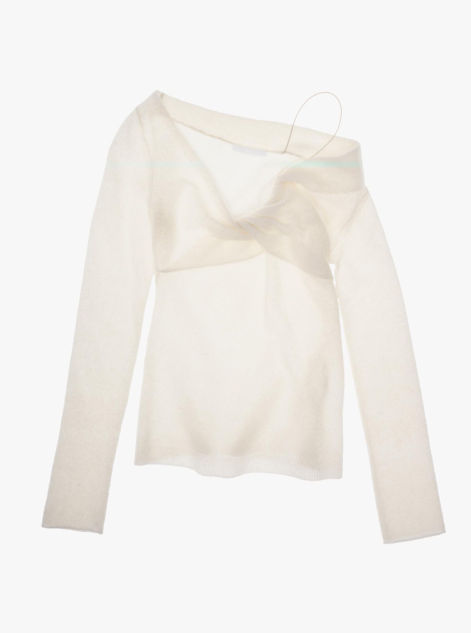 IVORY OFF THE SHOULDER SWEATER