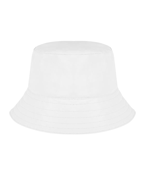 WHITE BUCKET HAT