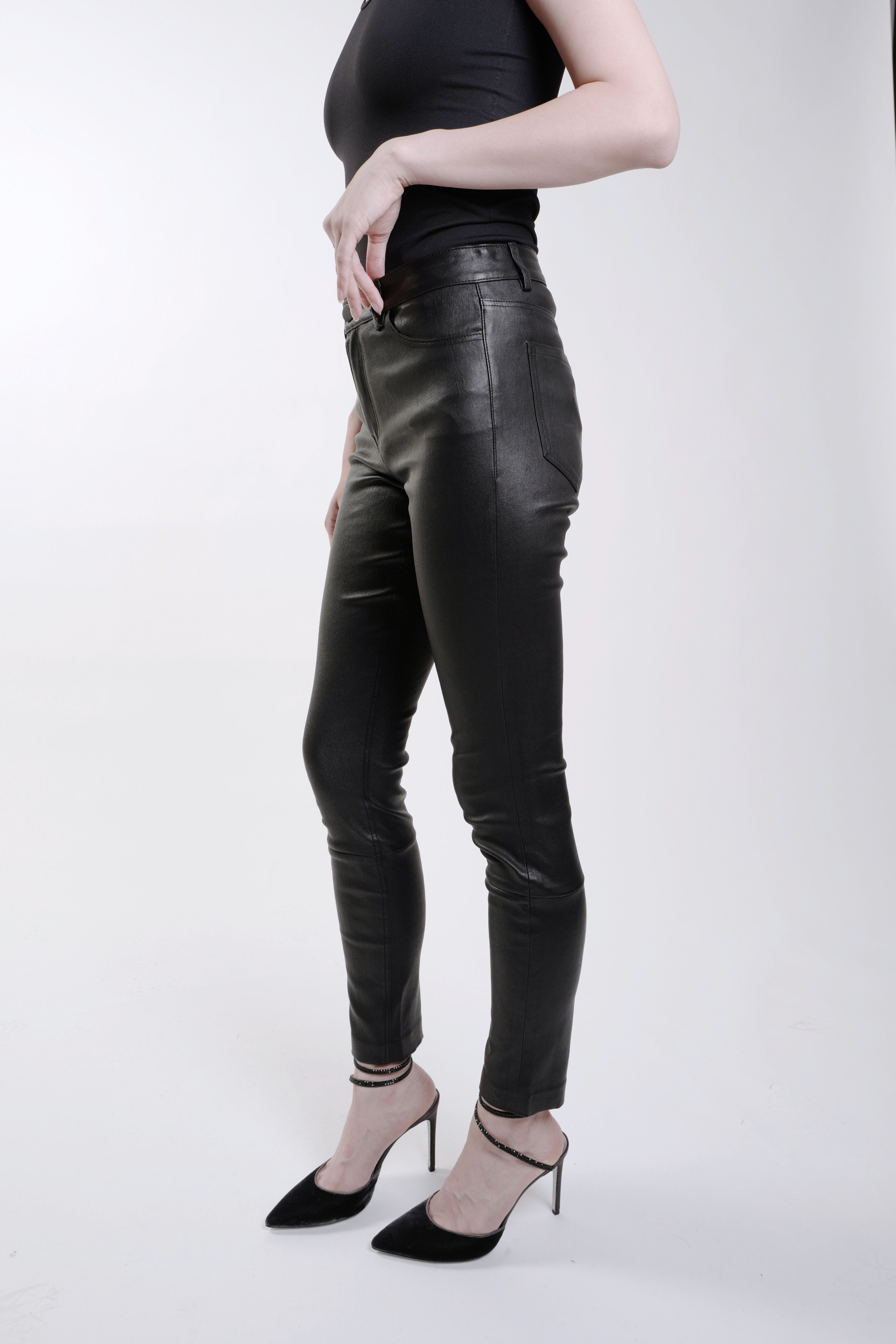 SKINNY LEATHER TROUSERS