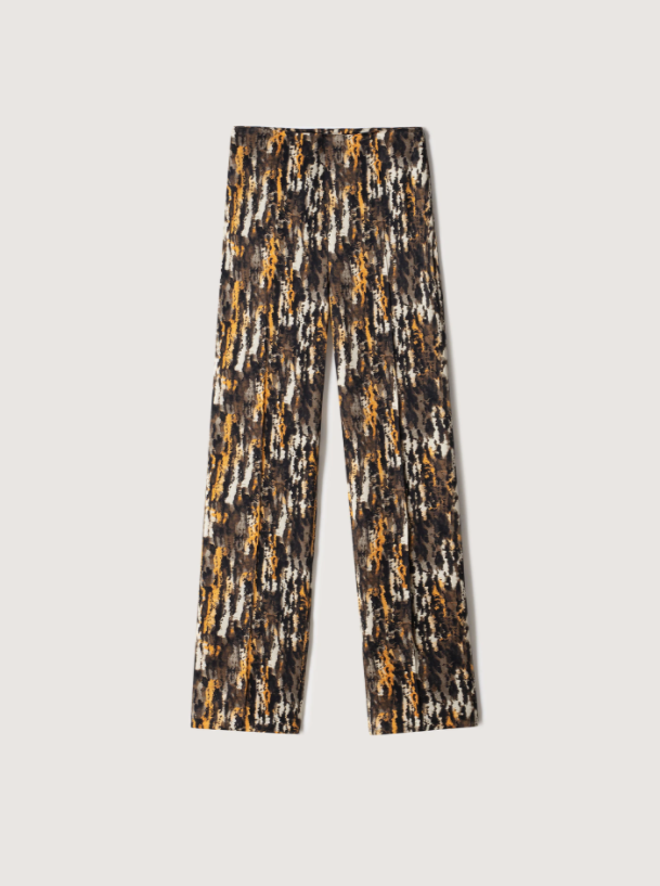 WATERCOLOR MAGGIE PANTS WITH ANIMAL PRINT