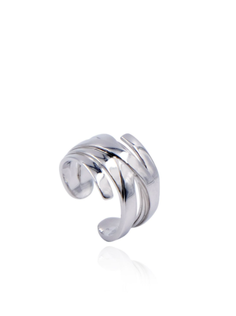 SILVER TWINE RING 305