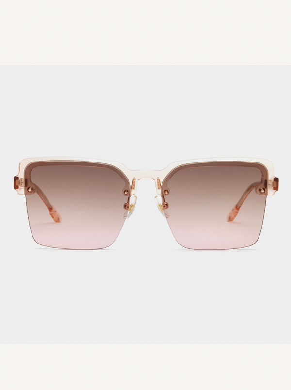 FRONT Solar Power SUNGLASSES - BROWN PINK