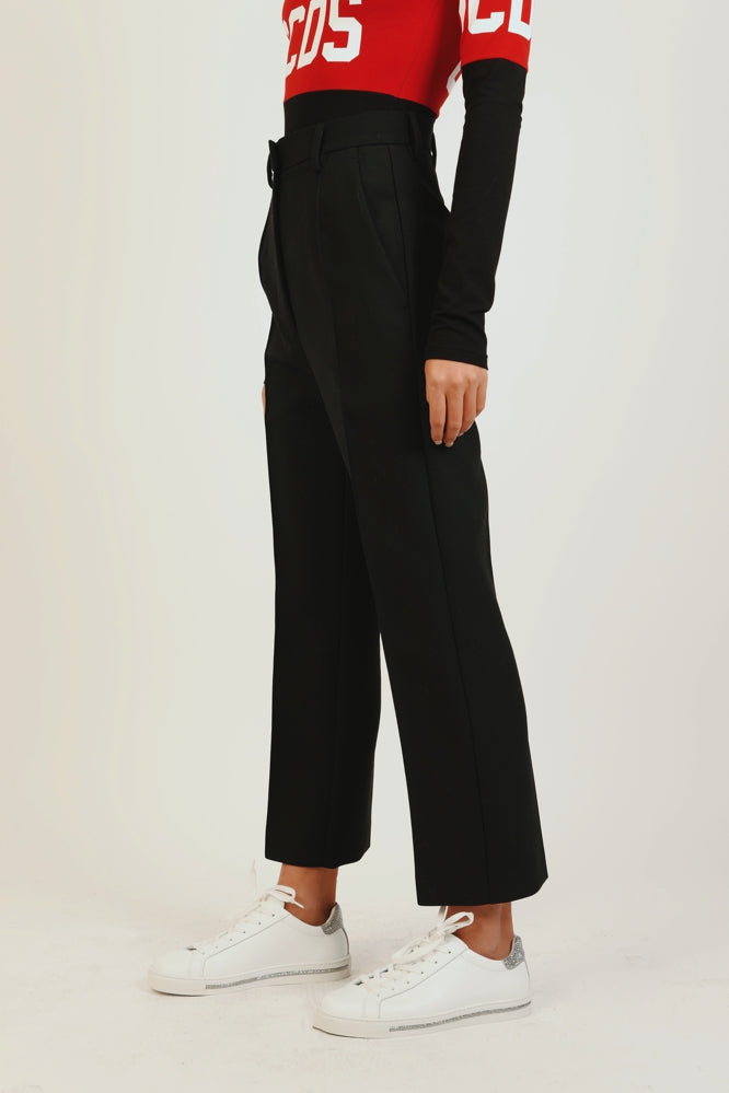 BLACK TAILORED TROUSERS