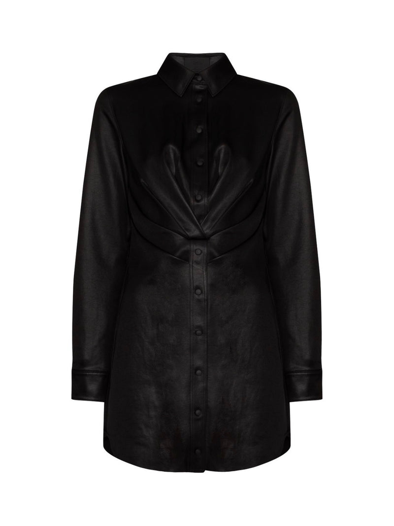 BLACK VIVIENNE TWISTED SHIRT DRESS